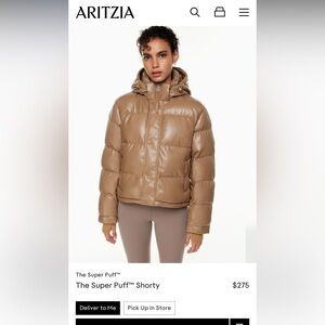 Size Medium  Aritzia shorty super puff. Only worn a few times